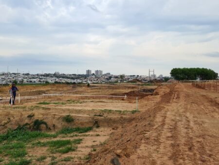 Terreno onde é erguido nova Prefeitura de Hortolândia recebe marcações