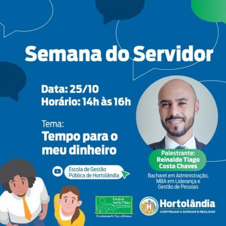 Semana do Servidor começa, nesta terça (25/10), com palestra sobre “Tempo para o meu dinheiro”