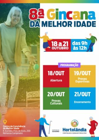 Gincana da Melhor Idade de Hortolândia começa nesta terça-feira (18/10)