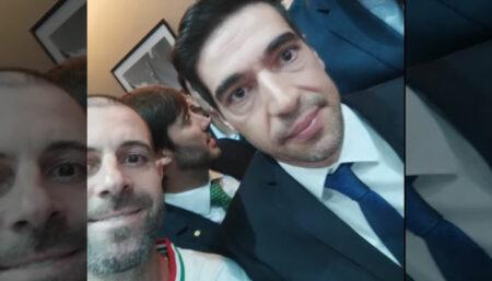 Hortolandense esteve presente na entrega medalha do Mérito Esportivo ao técnico do Palmeiras