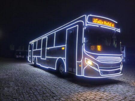 Ônibus de Hortolândia já circulam com iluminação especial de Natal