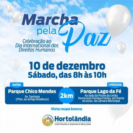 Prefeitura de Hortolândia convida população para participar da Marcha pela Paz