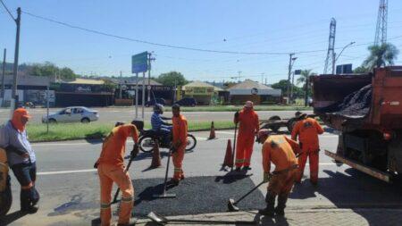 Operação Tapa-Buraco da Prefeitura segue nesta sexta-feira (09/12) em diversas regiões de Hortolândia
