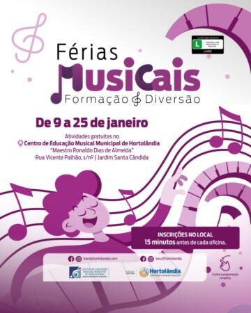 Projeto “Férias Musicais” promete agitar o mês de janeiro em Hortolândia