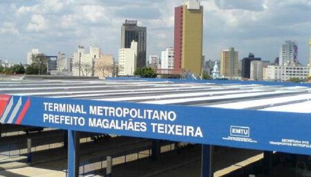 Ação de segurança no trânsito acontece no terminal Metropolitano Magalhães Teixeira da EMTU