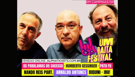 Grandes nomes do rock nacional se reúne no “Um Baita Festival” em Campinas