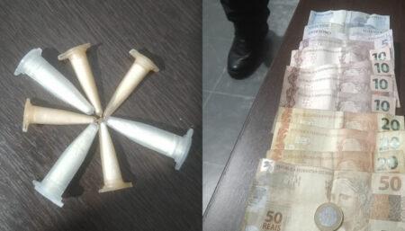 Tentou dispensar as drogas em banheiro e foi preso, no Jardim Amanda