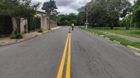 Mutirão da Prefeitura de sinalização do solo é realizado nos jardins Rosolem e Adelaide