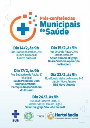 1ª Pré-conferência Municipal de Saúde de Hortolândia é nesta terça-feira (14/02)