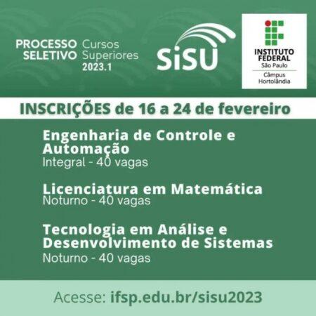 Instituto Federal abre 120 vagas para cursos superiores em Hortolândia em 2023