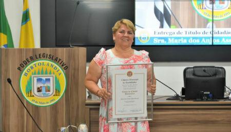 Presidente do Fundo Social de Solidariedade recebe titulo de Cidadão Honorário Hortolandense
