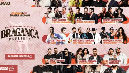 <strong>Atrações confirmadas na 56ª Expoagro e 29ª Festa do Peão de Boiadeiro de Bragança Paulista</strong>