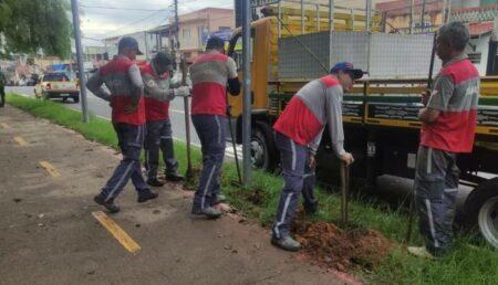 Manutenção em placas de trânsito e alerta sobre vandalismo