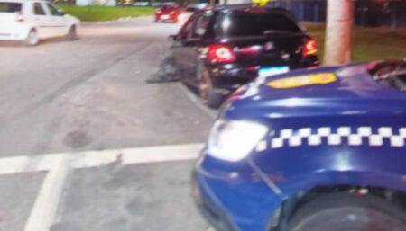 Perseguição com troca de tiros, termina com ciclista atropelado e um preso