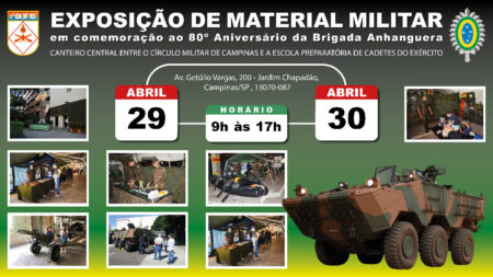 Exposição militar em Campinas neste fim de semana