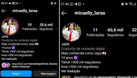 Instagram de Influencer morta passa de 35 mil para 60 mil seguidores em 12 horas