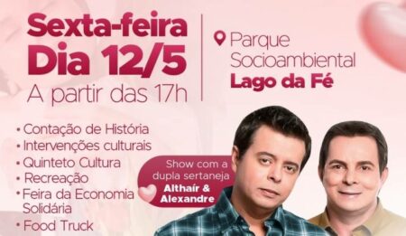 Show gratuito de Althair e Alexandre para comemorar o Dia das Mães em Hortolândia