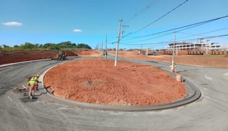 Construções da nova rotatória de Hortolândia são finalizadas