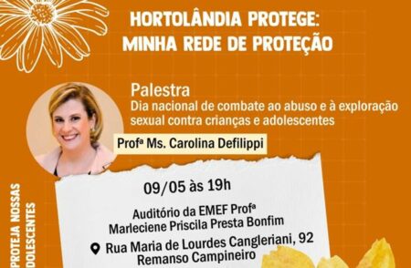 Hortolândia fará eventos para combate ao abuso e exploração sexual de crianças e adolescentes