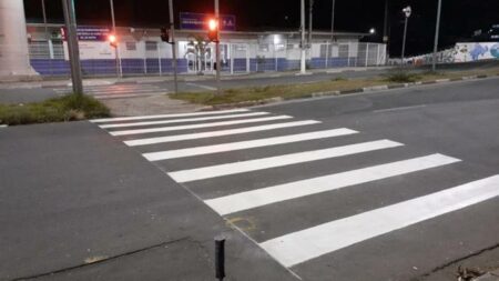 Importante avenida de Hortolândia recebe reforço na sinalização de solo