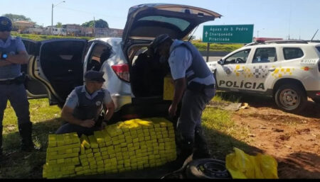 PM apreende 250 tijolos de maconha que seguiam para Campinas