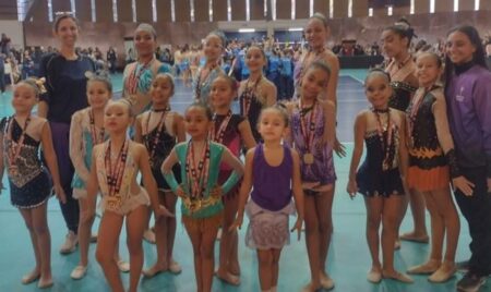 6 atletas da ginástica rítmica de Hortolândia se destacaram em competição no ABC Paulista