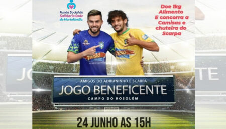 Amigos do Gustavo Scarpa e Amigos do Adrianinho: jogo beneficente arrecadou 20 toneladas de alimentos
