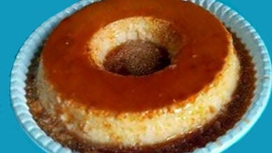 pudim de bolo de banana