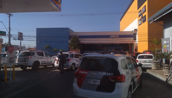 Águia da Polícia Militar auxilia após assalto na Caixa Econômica