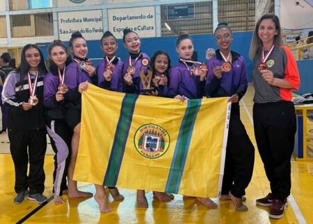 Ginástica Rítmica de Hortolândia faz bonito e fatura medalhas nos Jogos Regionais
