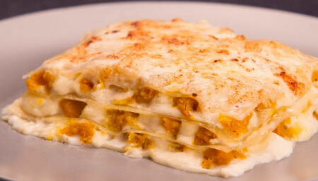 Receita de Lasanha de abóbora e queijo minas