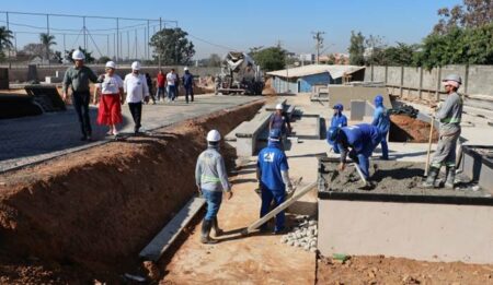 Praça da Cidadania de Hortolândia chega a 75% das obras concluídas