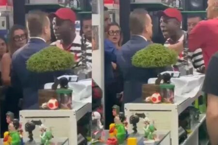 Confusão e bate boca entre lojista e apresentador Celso Russomanno