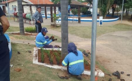 Praças do Jd. Nossa Senhora de Fátima, em Hortolândia, recebem melhoria e reforço da limpeza