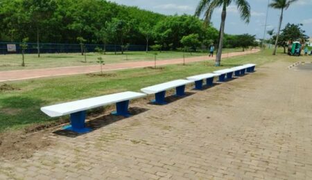 Parque Socioambiental Renato Dobelin, em Hortolândia, recebe manutenção para receber o Hortofest
