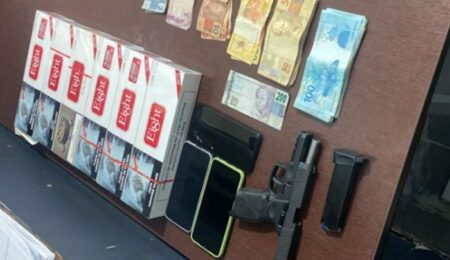 Homem armado e embriagado vai para a delegacia após abordagem, no Jd. Santana, em Hortolândia