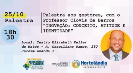 Clóvis de Barros vem para Hortolândia na Semana de Ciência e Tecnologia