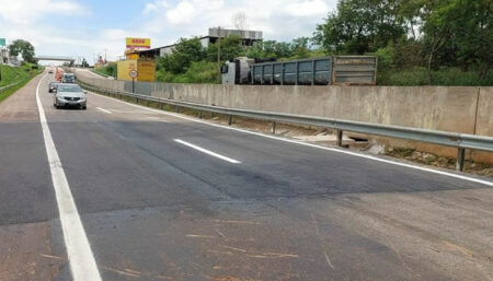 Faixa no km 6+800 da SP-101 sentido Campinas é liberada