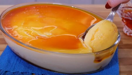 Receita de Pudim na Travessa sem leite condensado