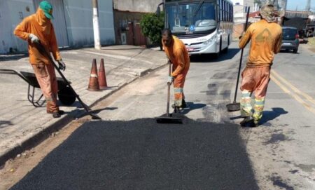 Importantes bairros de Hortolândia recebem melhoria no asfalto