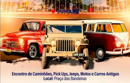 Exposição de carros antigos acontece no próximo fim de semana em Sumaré, entrada é 1kg de alimento