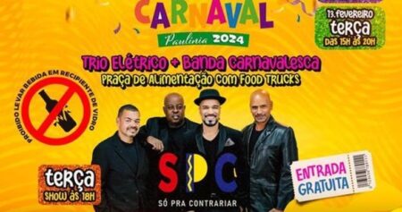 Show gratuito do Só Pra Contrariar vai agitar o Carnaval em cidade da região