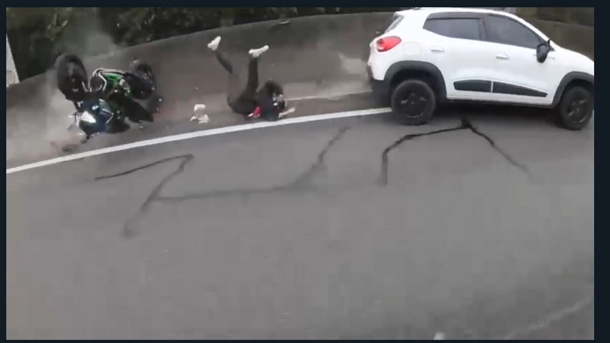 Motorista embriagado é preso após atropela motociclista na Anhanguera; Veja o vídeo