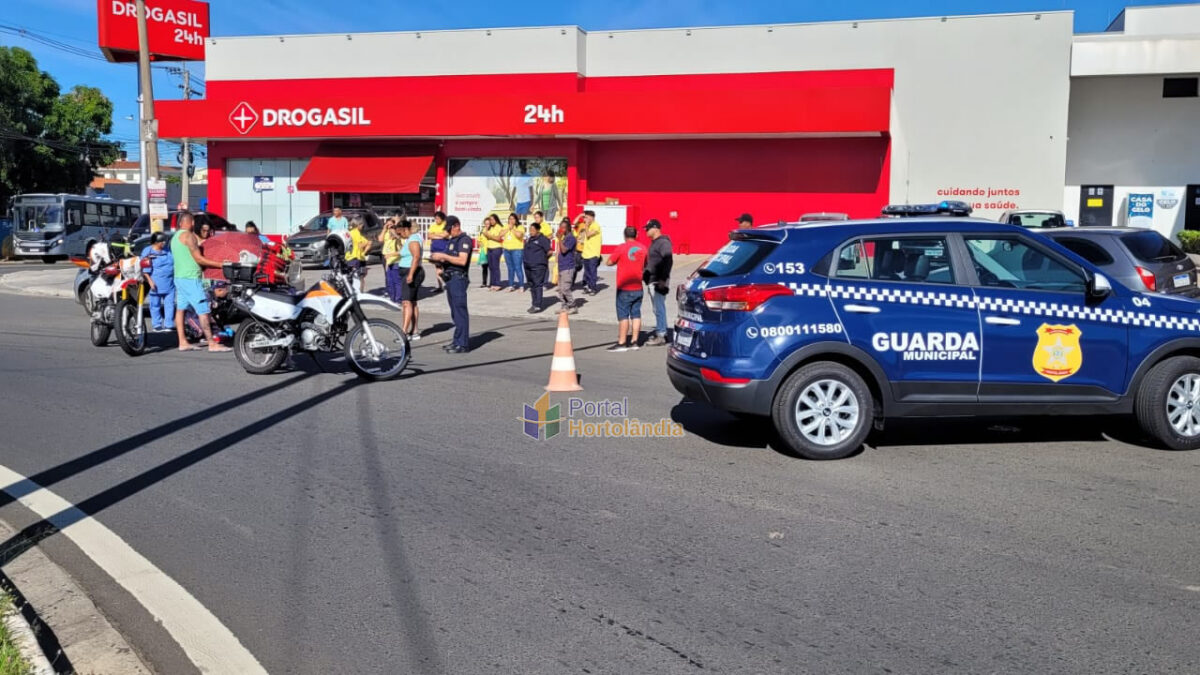 Atropelamento grave em rotatória na região central de Hortolândia