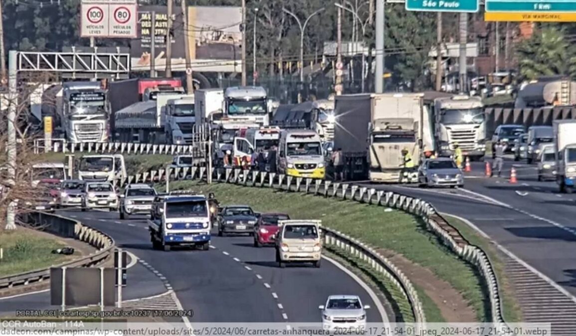 Acidente na Rodovia Anhanguera