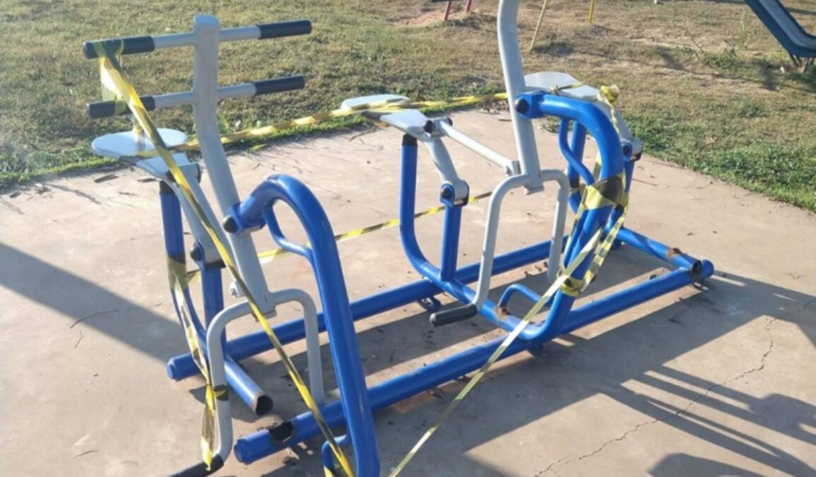 Vandalismo no Parque Lago da Fé