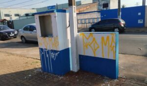 Praça de Hortolândia é vandalizada dias após receber pintura