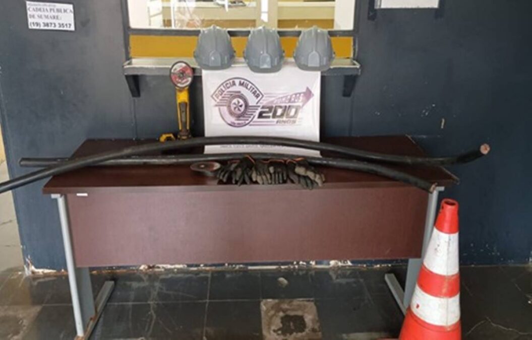 Dois homens são presos por furto de fios de cobre em Hortolândia