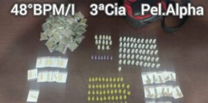 Homem é preso em flagrante com crack, haxixe e cocaína em Hortolândia