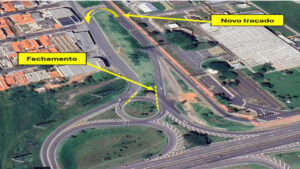 Alteração do trevo da EMS sentido Campinas